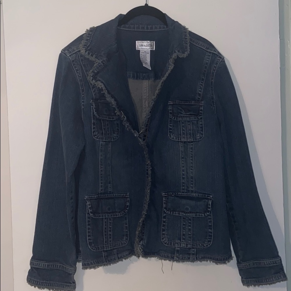 Jean jacket XL “Live A Little”